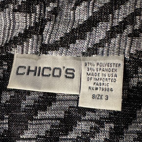 Chico’s SZ 3 (X-Large) Malley Open-Front Jacket Draped Long Sleeve Stretch Multi - Picture 6 of 7